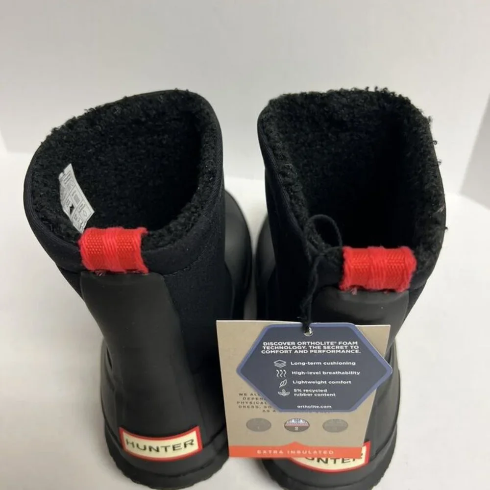 Hunter Mens Original Sherpa Boot Black Size 7 M